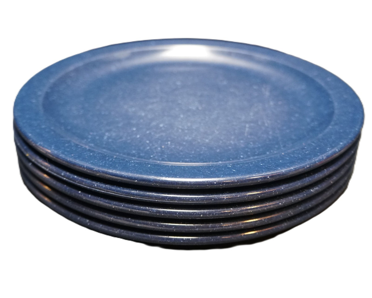 Dallas Ware Cafe Blue Speckled Dinner Plates Set of 5 PMC