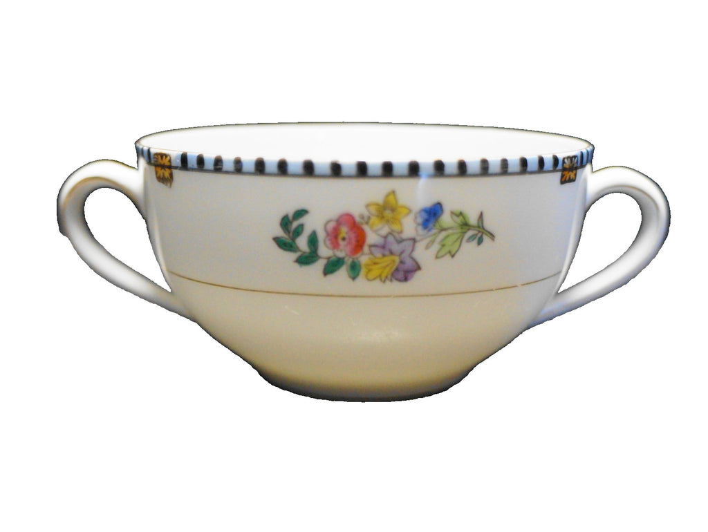 Noritake Sheridan Flat Bouillon Soup Cup Double Handle