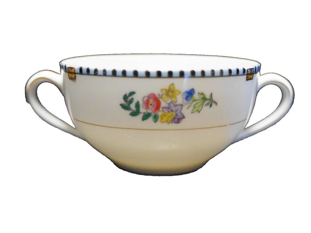 Noritake Sheridan Flat Bouillon Soup Cup Double Handle