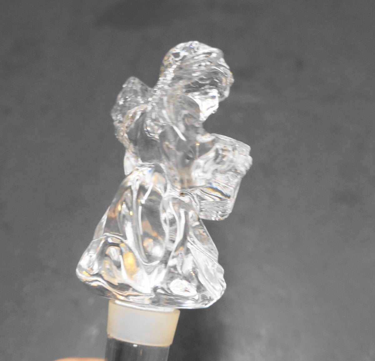 Mikasa Cherub Song Crystal Wine Bottle Stopper 1990s