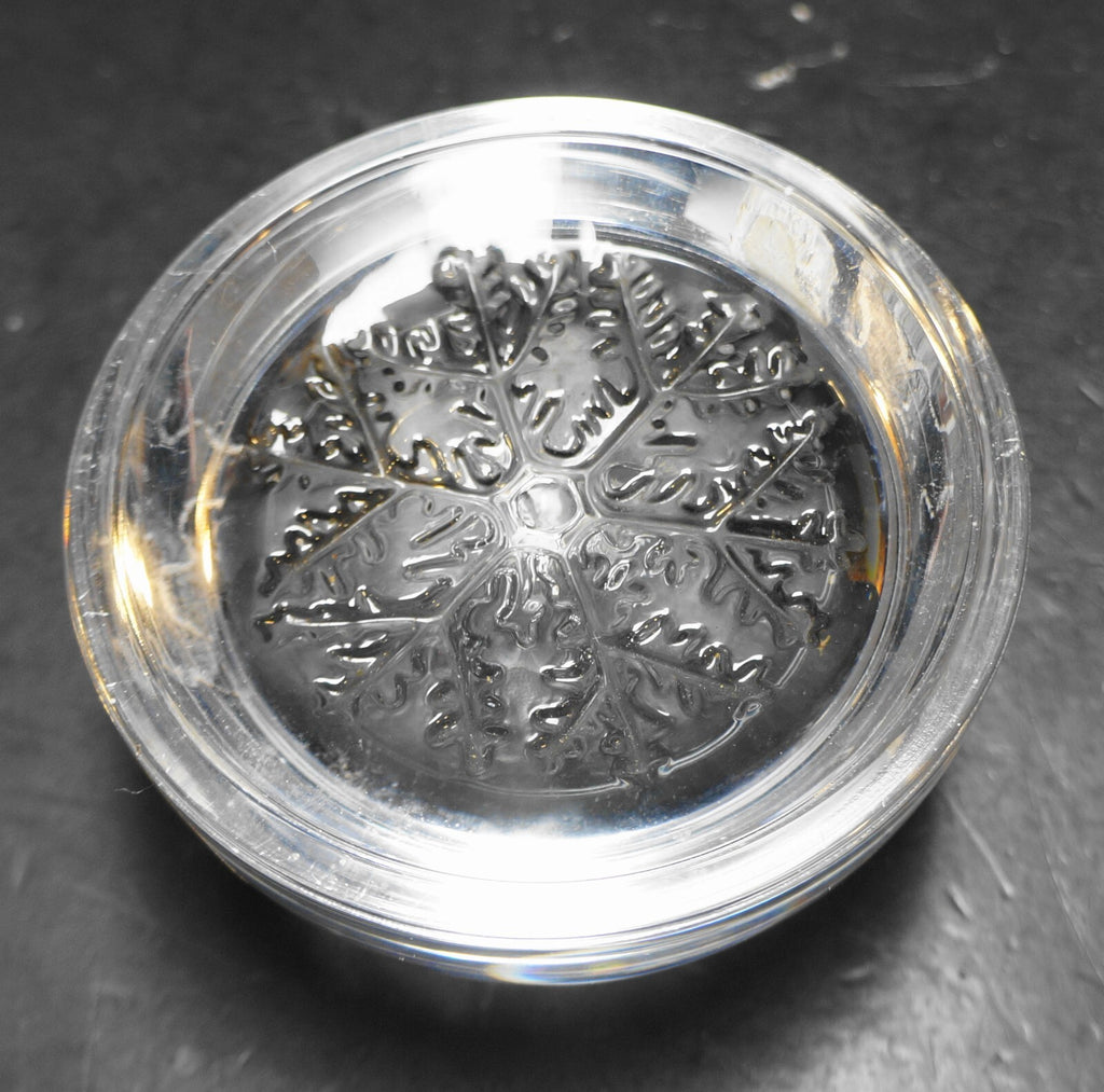 Avon Snowflake Lead Crystal Domed Paperweight 1970s Cristal France Handmade