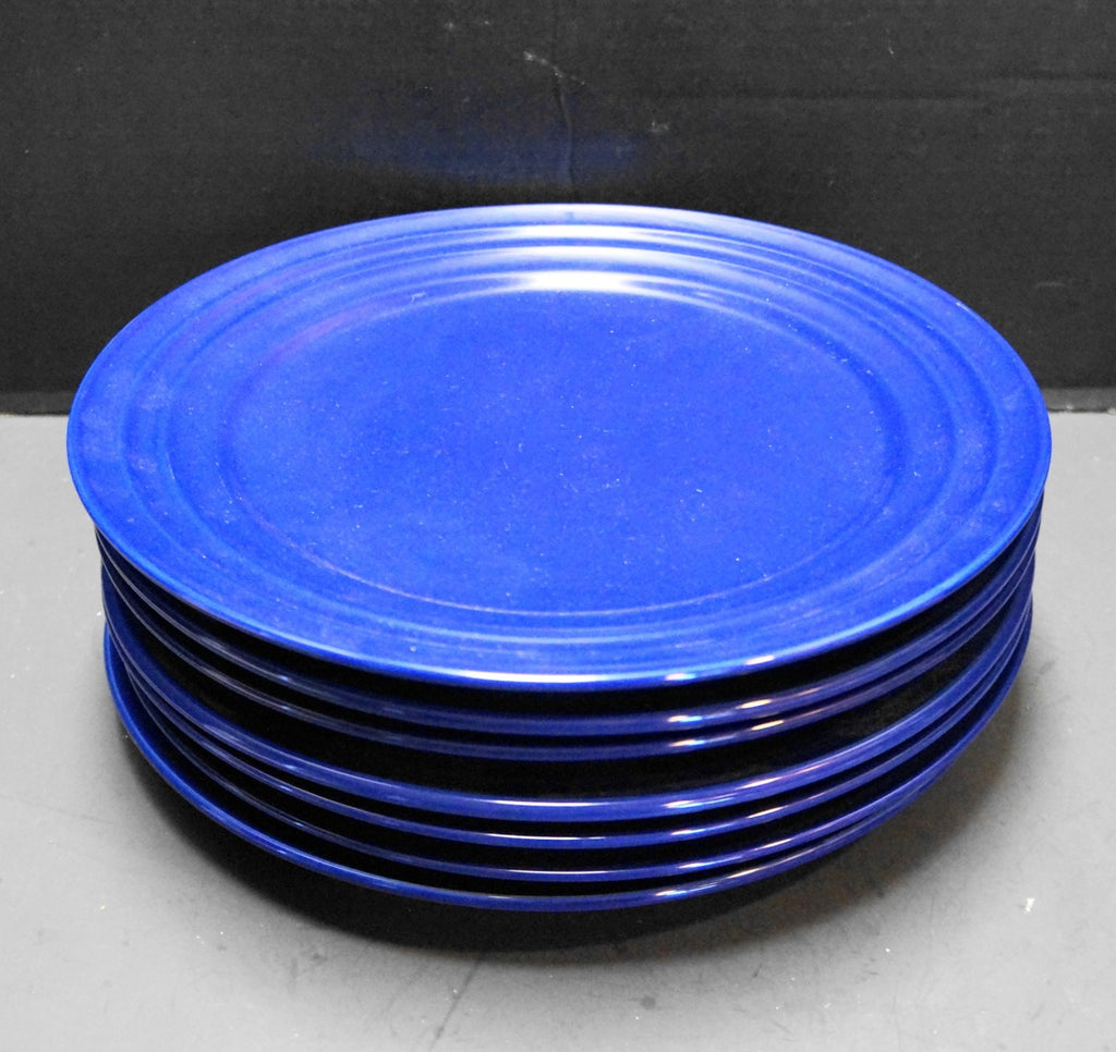 Rachael Ray Double Ridge Blue Raspberry Dinner Plates Set of 7