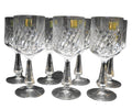 Hoya Crystal Corolle Spiral Swirl White Wine Set of 7