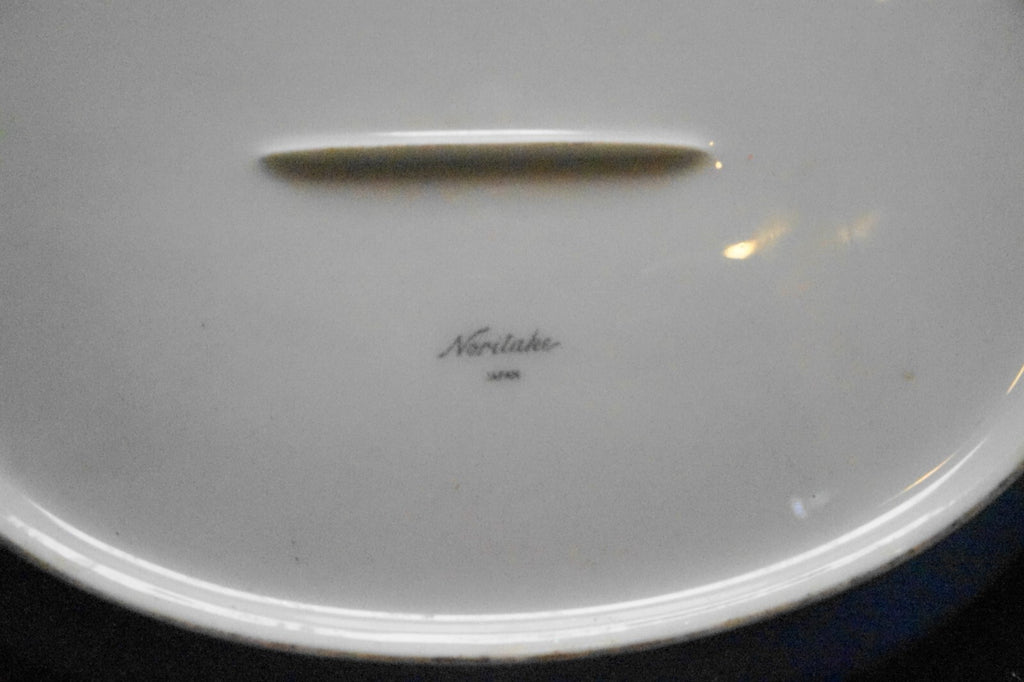 Noritake Sky Blue White Oval Serving Bowl