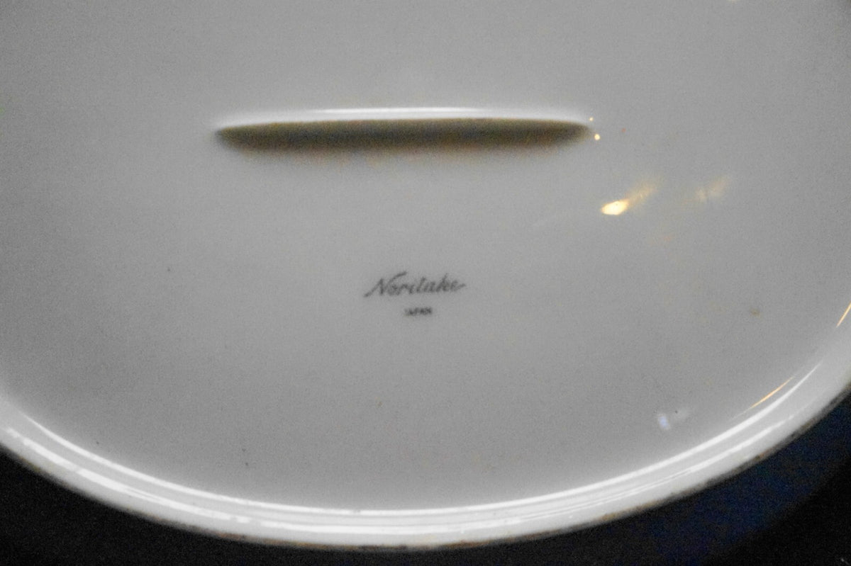 Noritake Sky Blue White Oval Serving Bowl