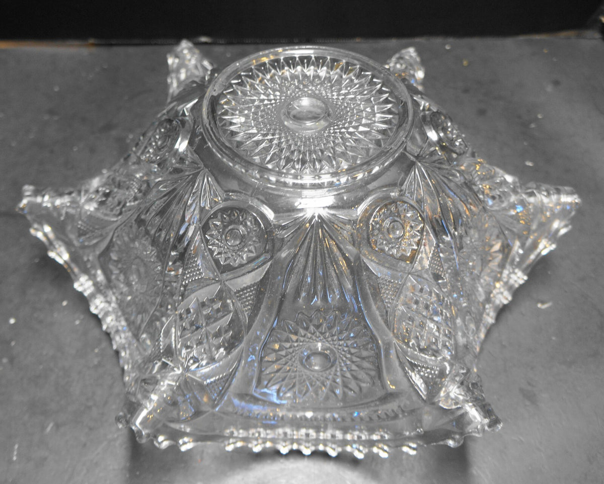 Imperial Glass Fashion Round Crimped Bowl 12 IN Clear Glass