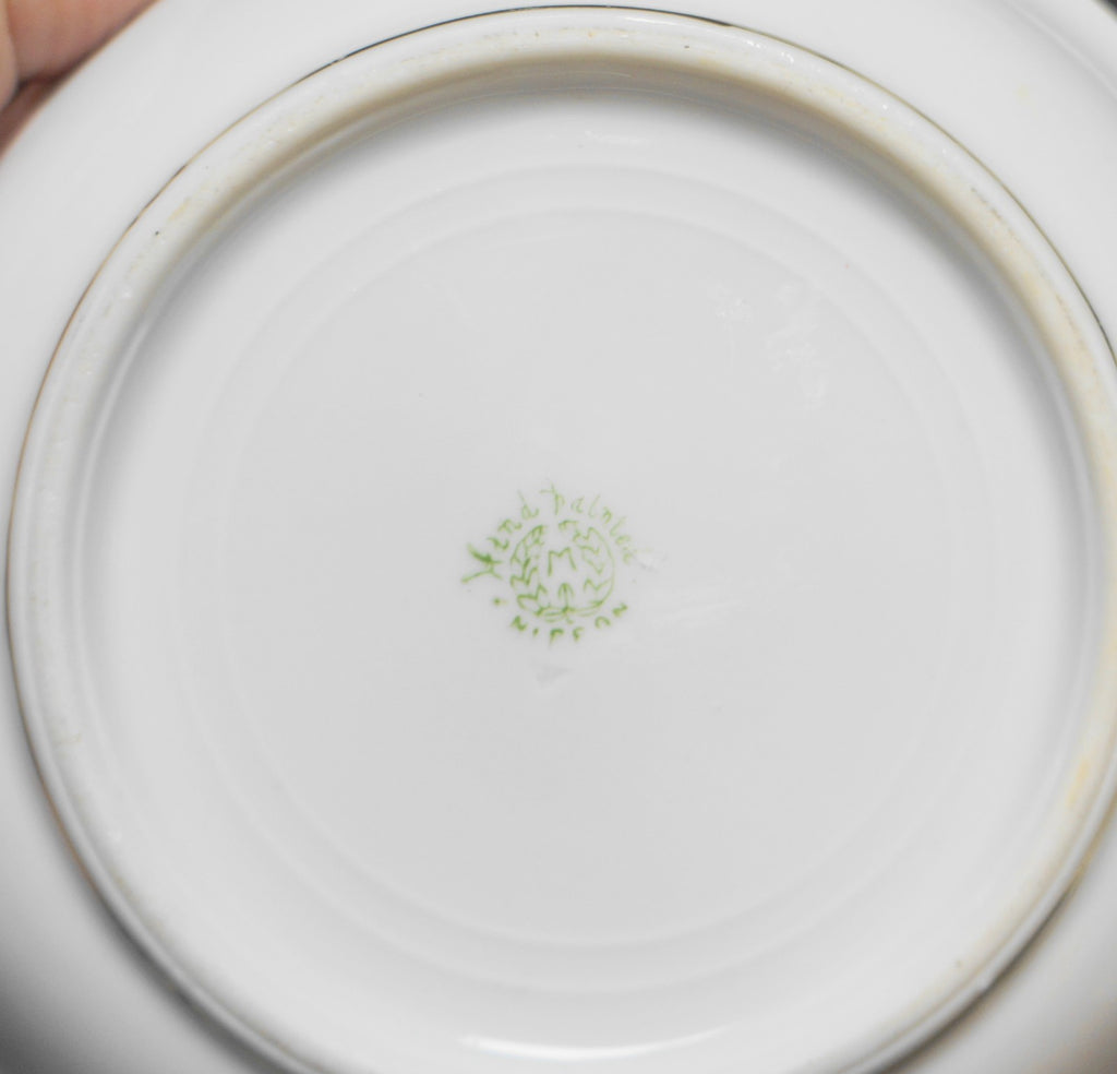 Noritake Morimura Art Deco Hand Painted Roses Berry Bowls