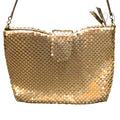 Apri Nights Gold Tone Metal Mesh Small Evening Bag Purse