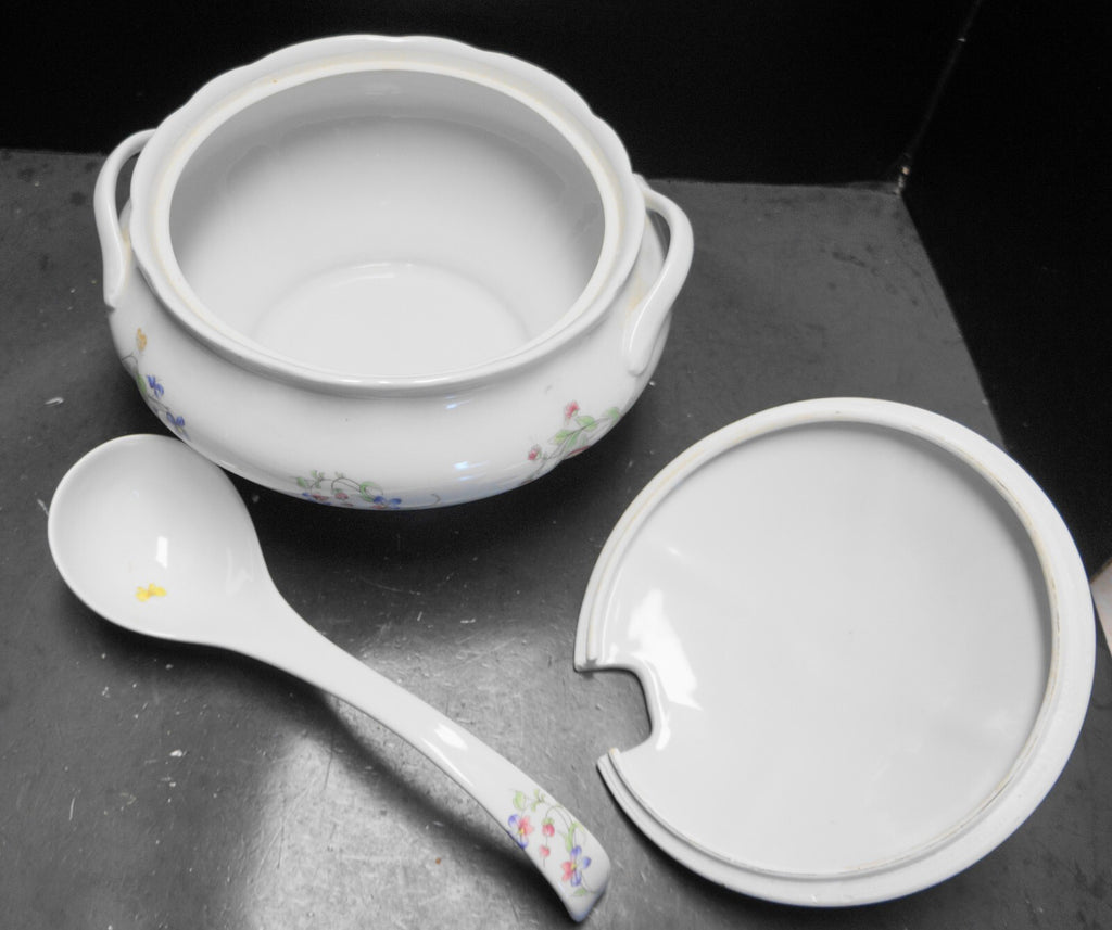 BIA Cordon Bleu Trellis Scalloped Flowers Butterflies Soup Tureen