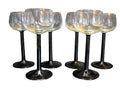 Luminarc Domino Black Stem Clear Bowl Rhine Wines Set of 6