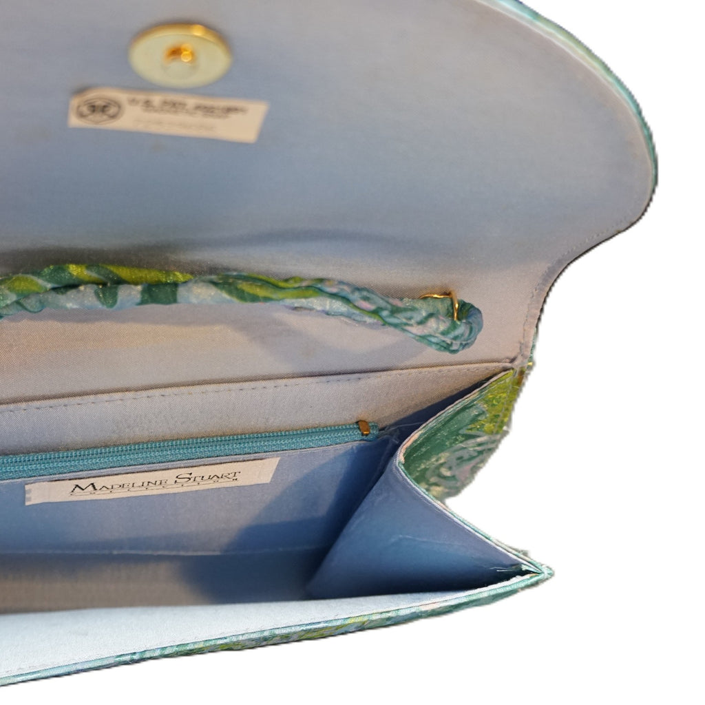 Madeline Stuart Watercolor Print Jacquard Envelope Convertible Clutch Purse