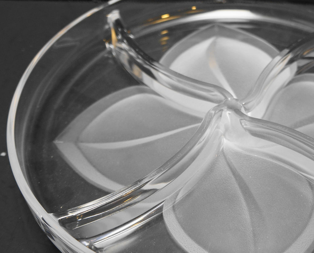 Cristal d'Arques Florence Crystal 9" Divided Relish Tray