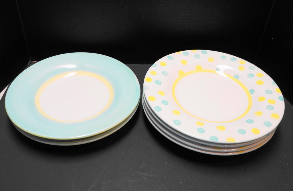 Royal Doulton Mardi Gras Dinner Plates 2 Solid 4 Polka Dot