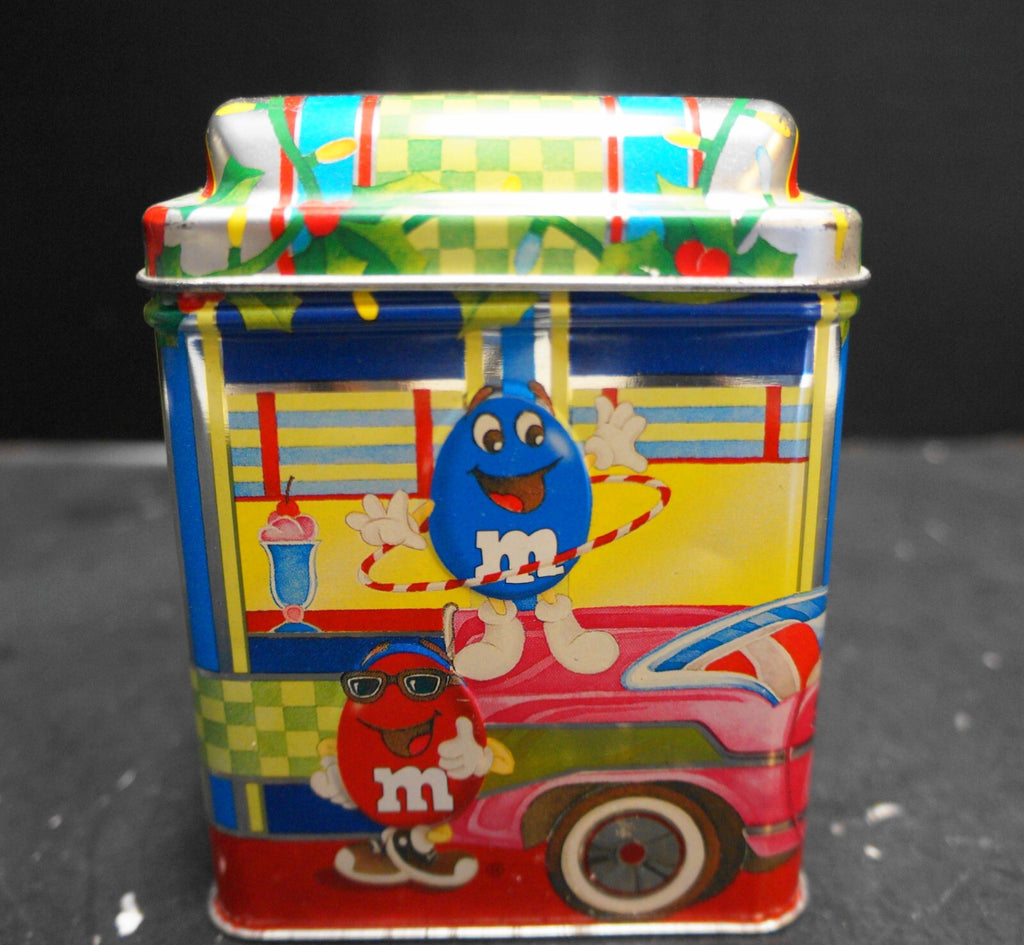 M&M's Brand Diner Christmas Village Series Limited Edition 4th Tin Canister 1996