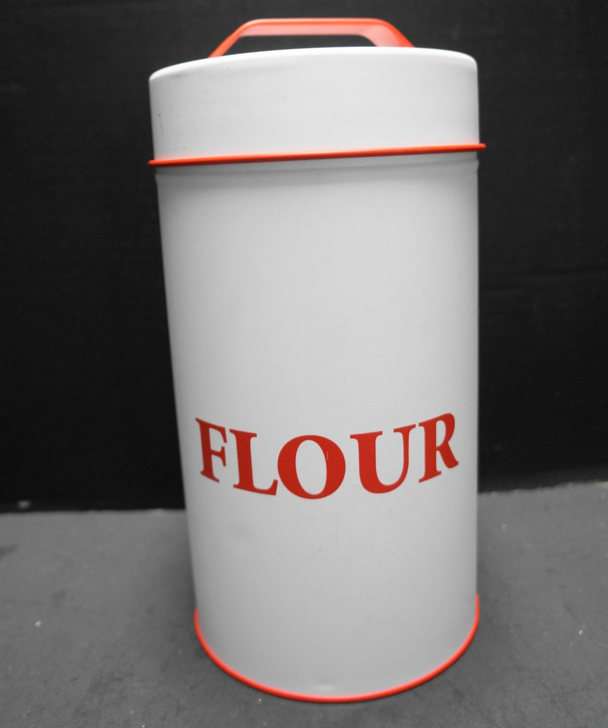 Ohio Wholesale Red White Metal Kitchen Canister Set Flour Sugar Coffee Tea