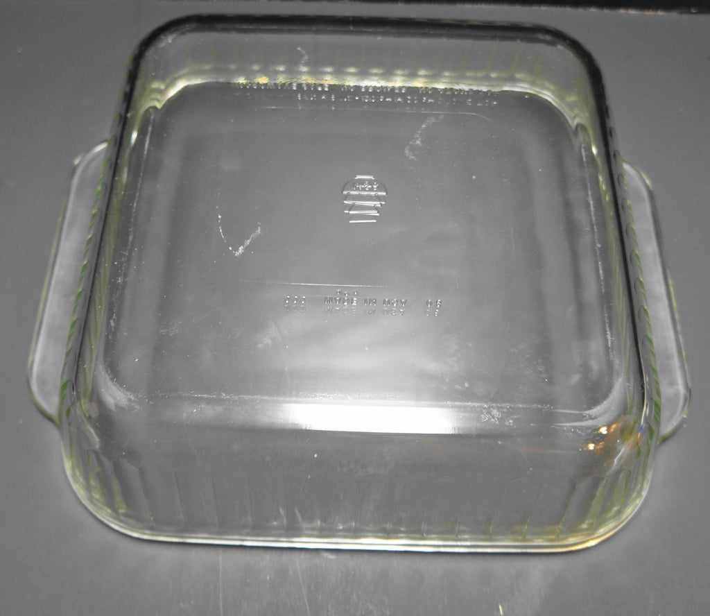 Martha Stewart Green Glass Ribbed Square 2 Qt Baking Dish