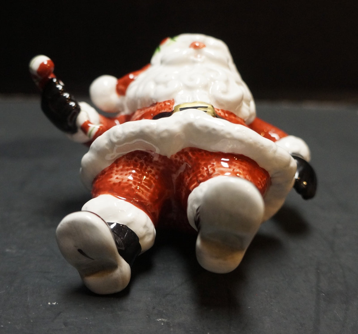 Fitz and Floyd Santa Holding Candy Cane Figurine Fine Porcelain