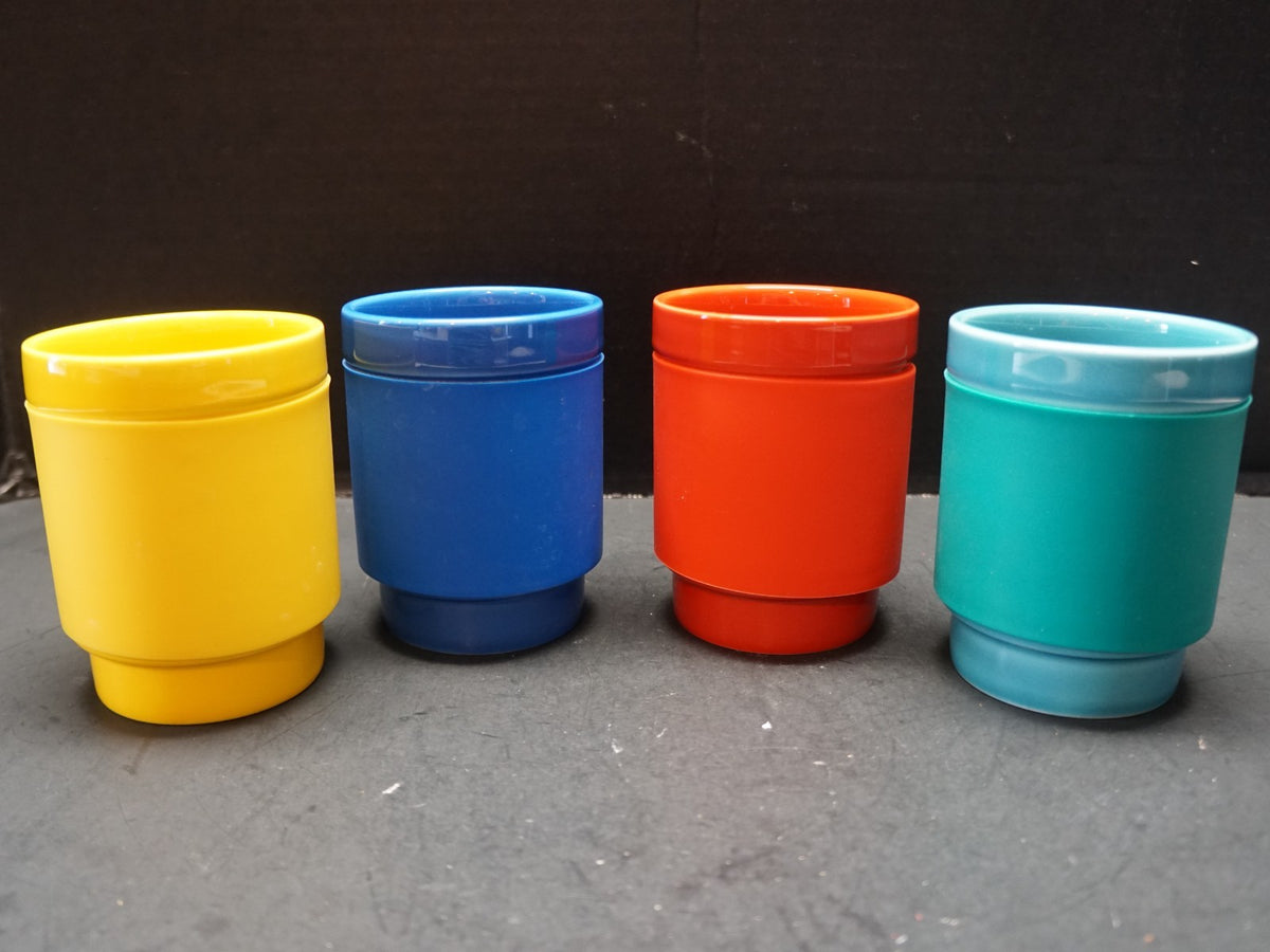 Lego X Target 2021 Stoneware Tumblers Set of 4 Yellow Green Blue Red 10 Oz