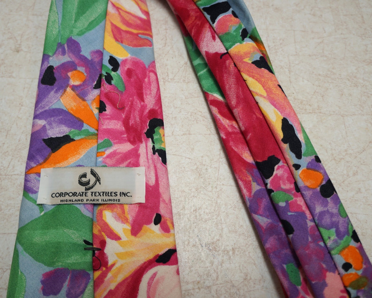 Bright Floral Vintage Tie Corporate Textiles