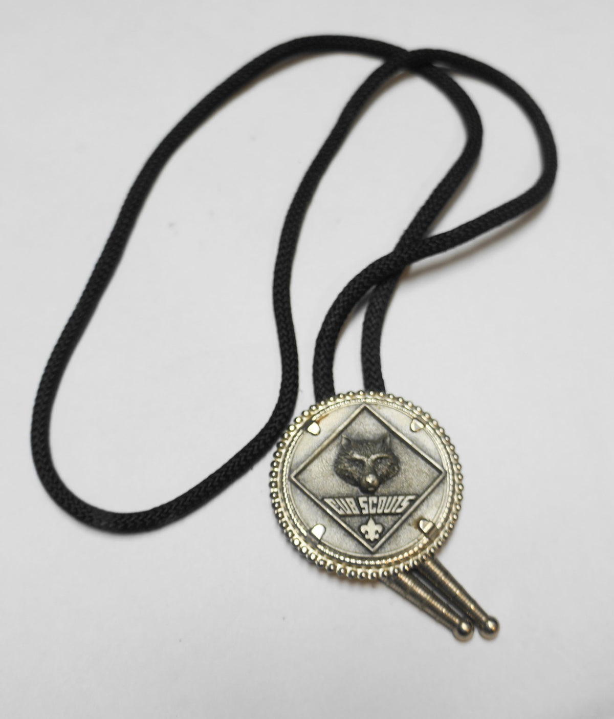 SOLD Cub Scouts Pewter Wolf Bolo Tie