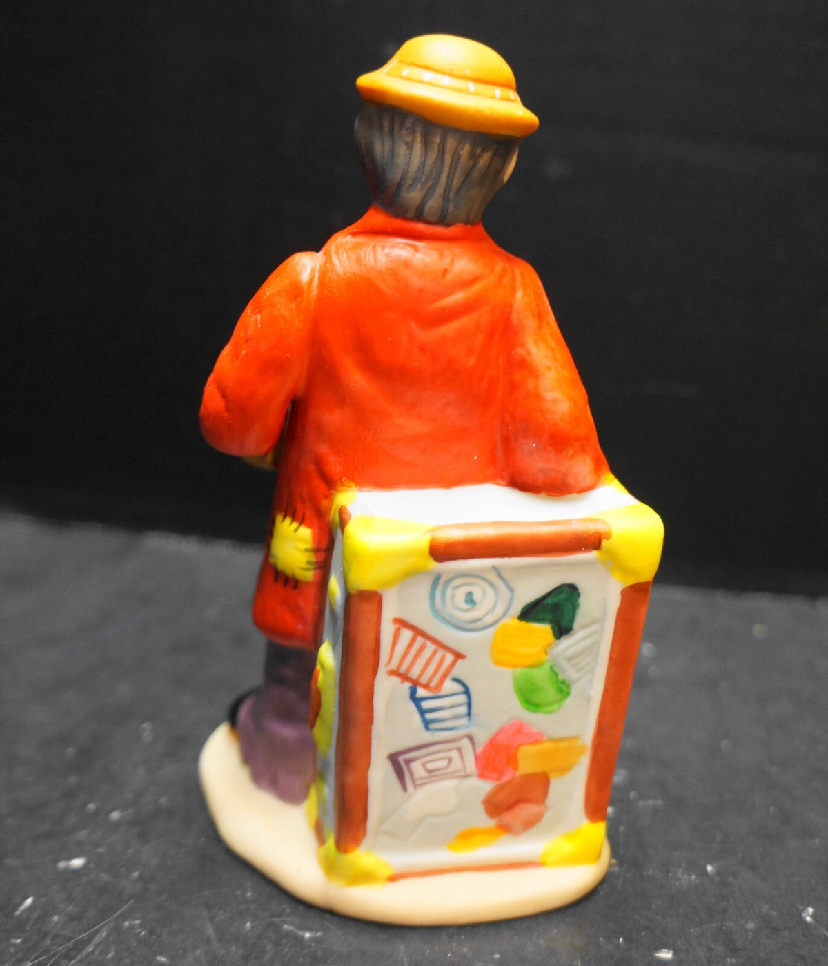 Emmett Kelly Flambro Clown Figurine Trumpet Suitcase