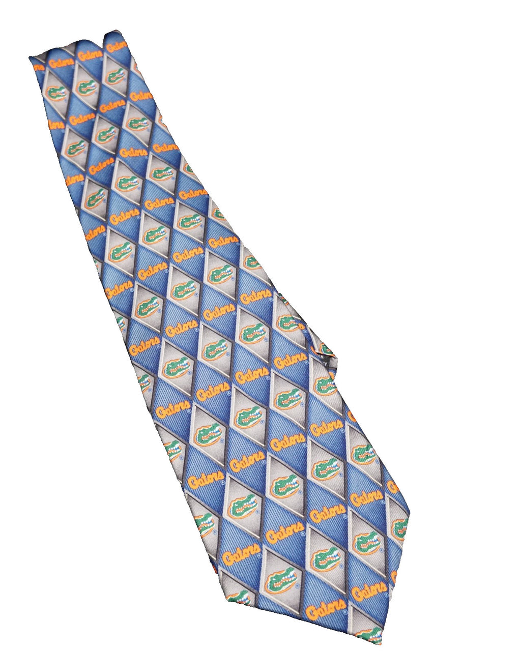 University of Florida Gators Diamond Pane Silk Tie Eagle Brand 100% Silk