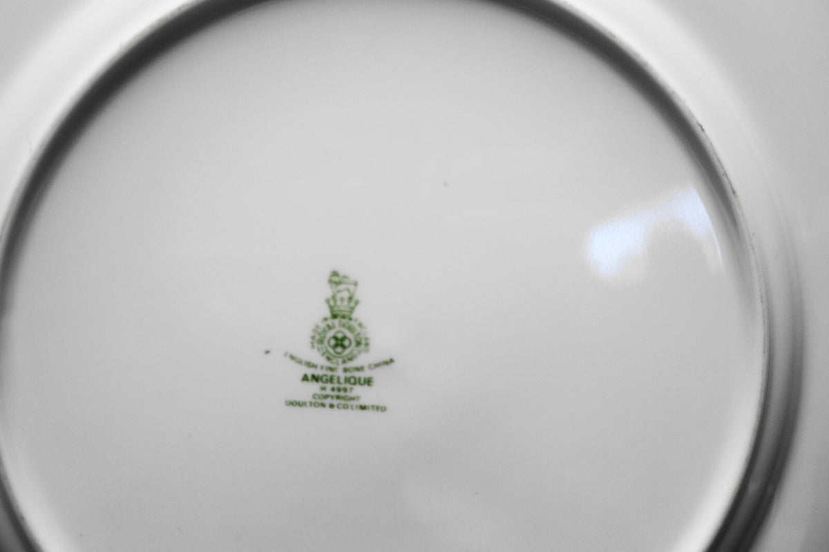 Royal Doulton Angelique Dinner Plate Blue Floral Platinum Trim