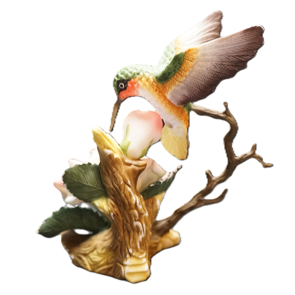 Lefton Exclusive Hummingbird and Rose Figurine #11371