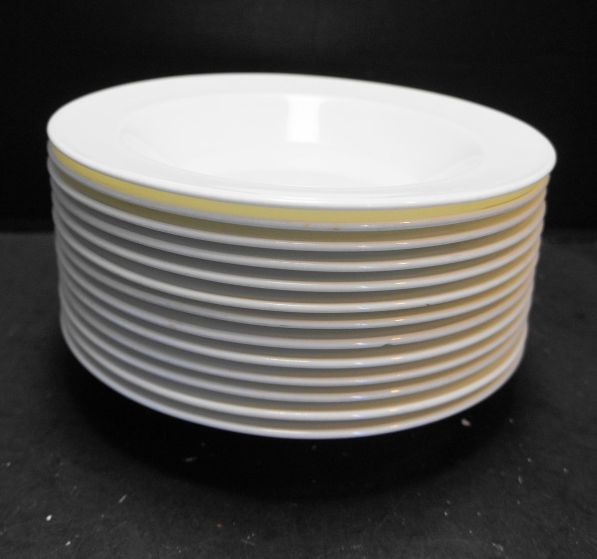 Corning White Pyroceram Rimmed Soup Bowls Set of 13