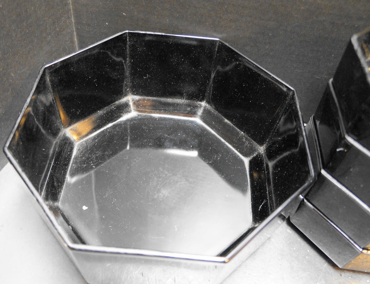 Arcoroc Octime Black Salad Serving Bowl Cereal Bowls 9 Pieces France