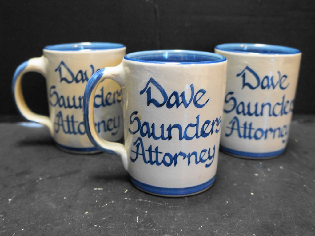 Louisville Stoneware Law Lawyer Scales of Justice Mug Dave Saunders Attorney