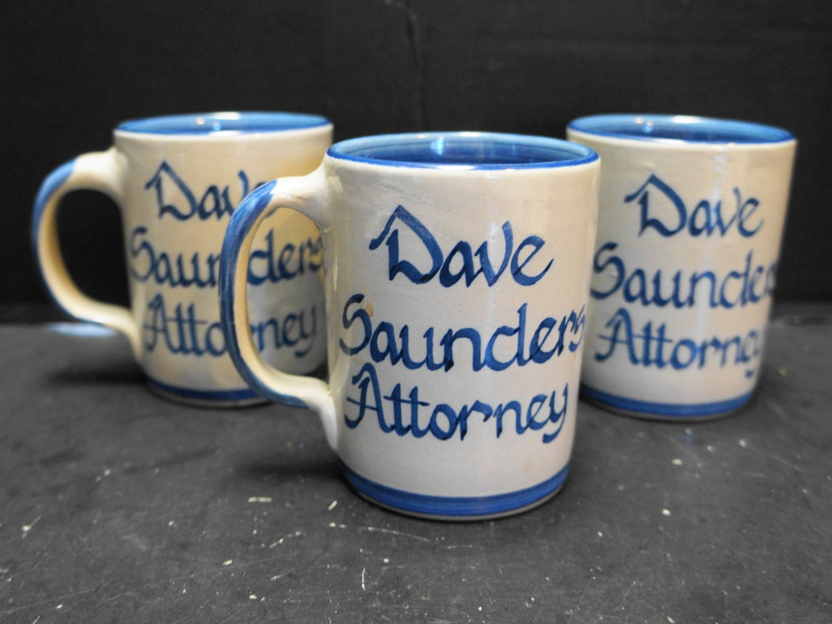 Louisville Stoneware Law Lawyer Scales of Justice Mug Dave Saunders Attorney