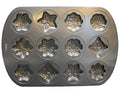 Pre-owned Wilton 12-CAVITY SNOWFLAKE COOKIE PAN  12 Cookie Designs Non-Stick EUC