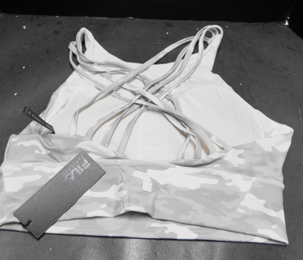 Fila Women Grey & White Uplift High Neck Sports Bra - Size XL