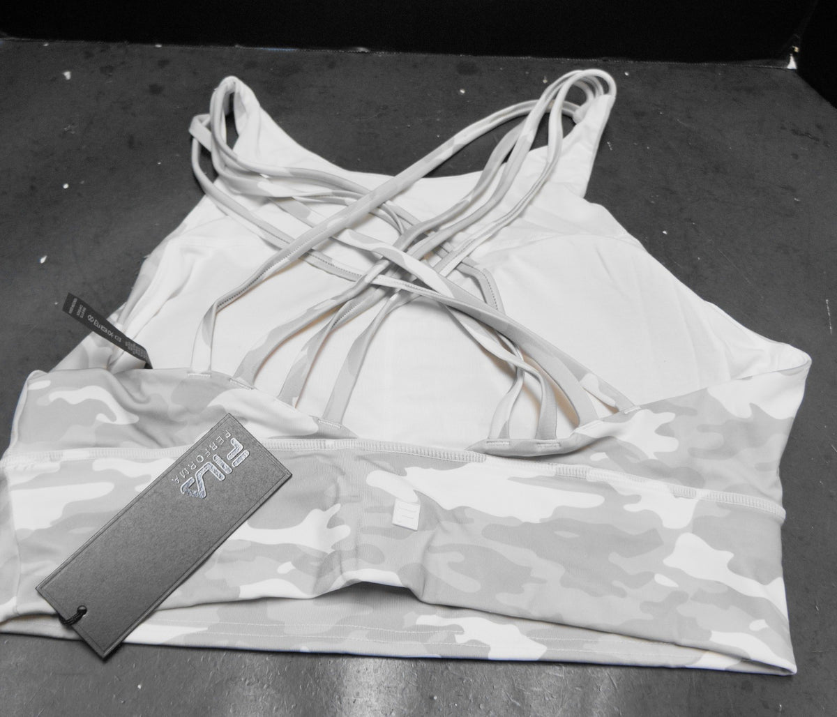 Fila Women Grey & White Uplift High Neck Sports Bra - Size XL