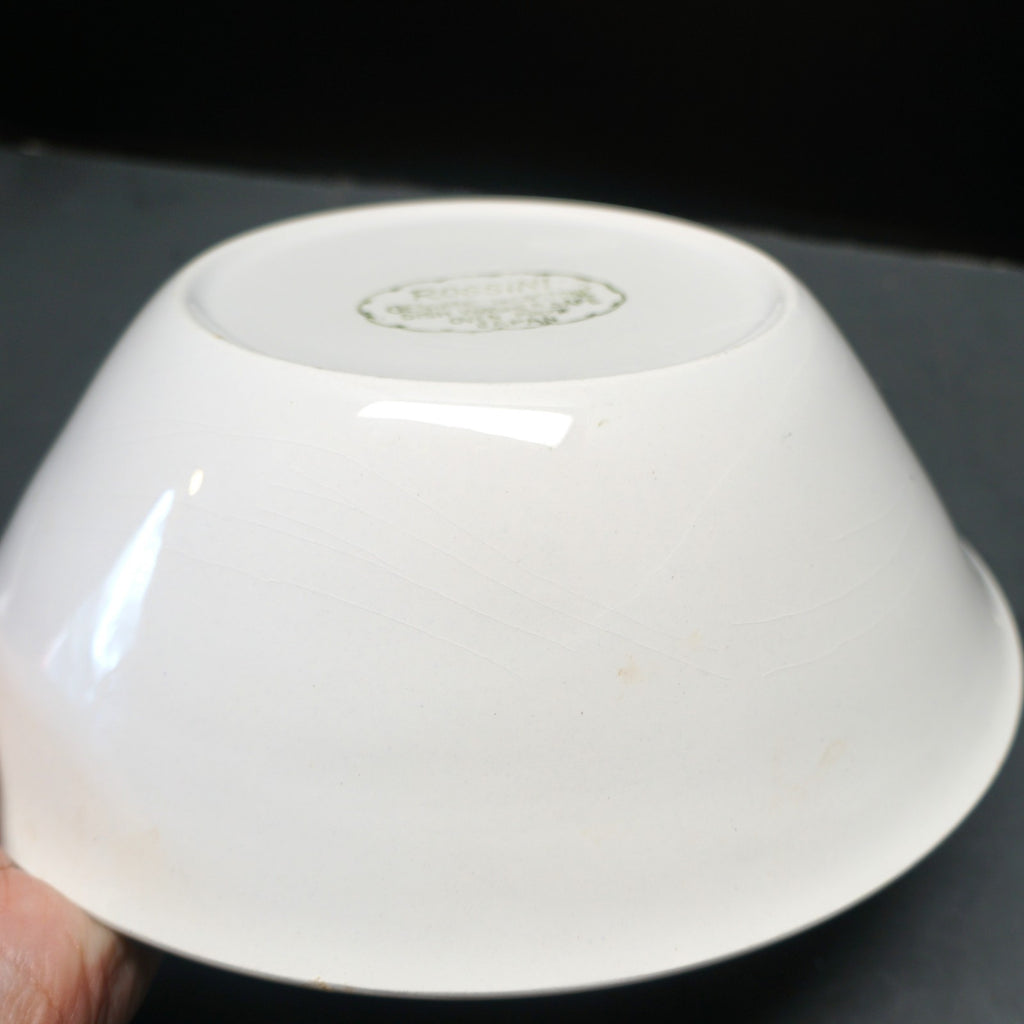 Rossini Sky Blue Flower Power 1970s Ironstone Serving Bowl