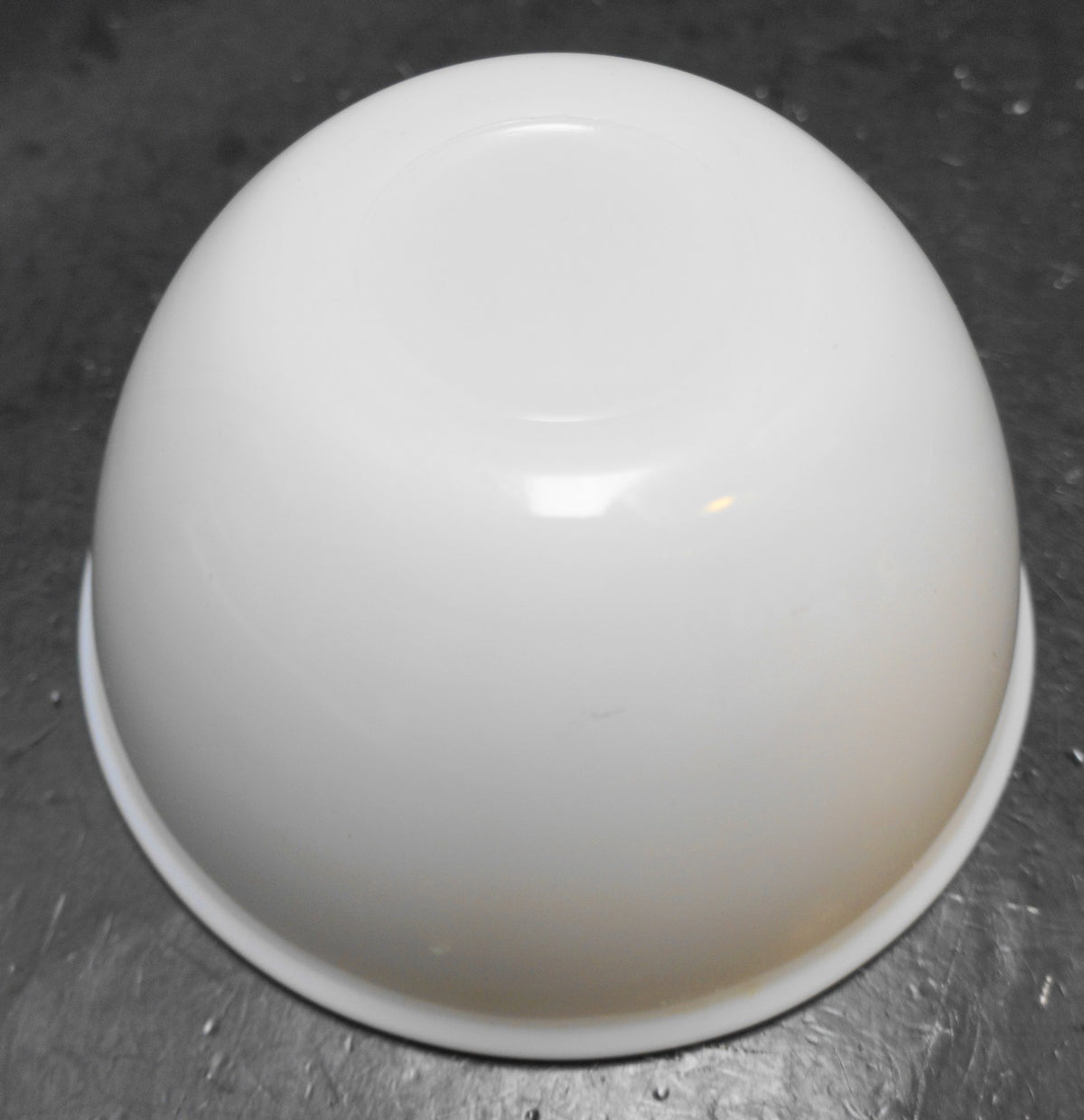 White Milk Glass Beaded Rolled Rim Small Mixing Bowl Unsigned