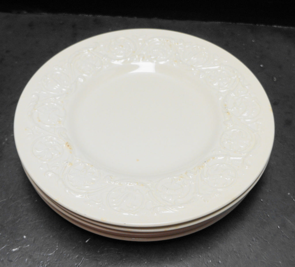 Wedgwood Patrician Cream Embossed Salad Plates Set of 5