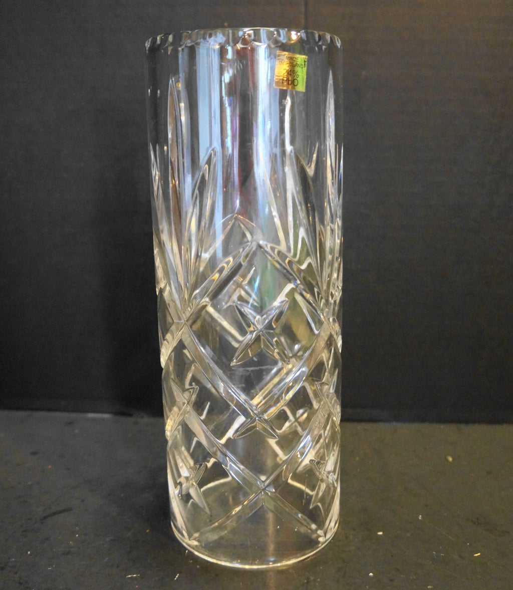 Ceska Tradition Mouth Blown Hand Cut Crystal Hurricane Candle Lamp Poland