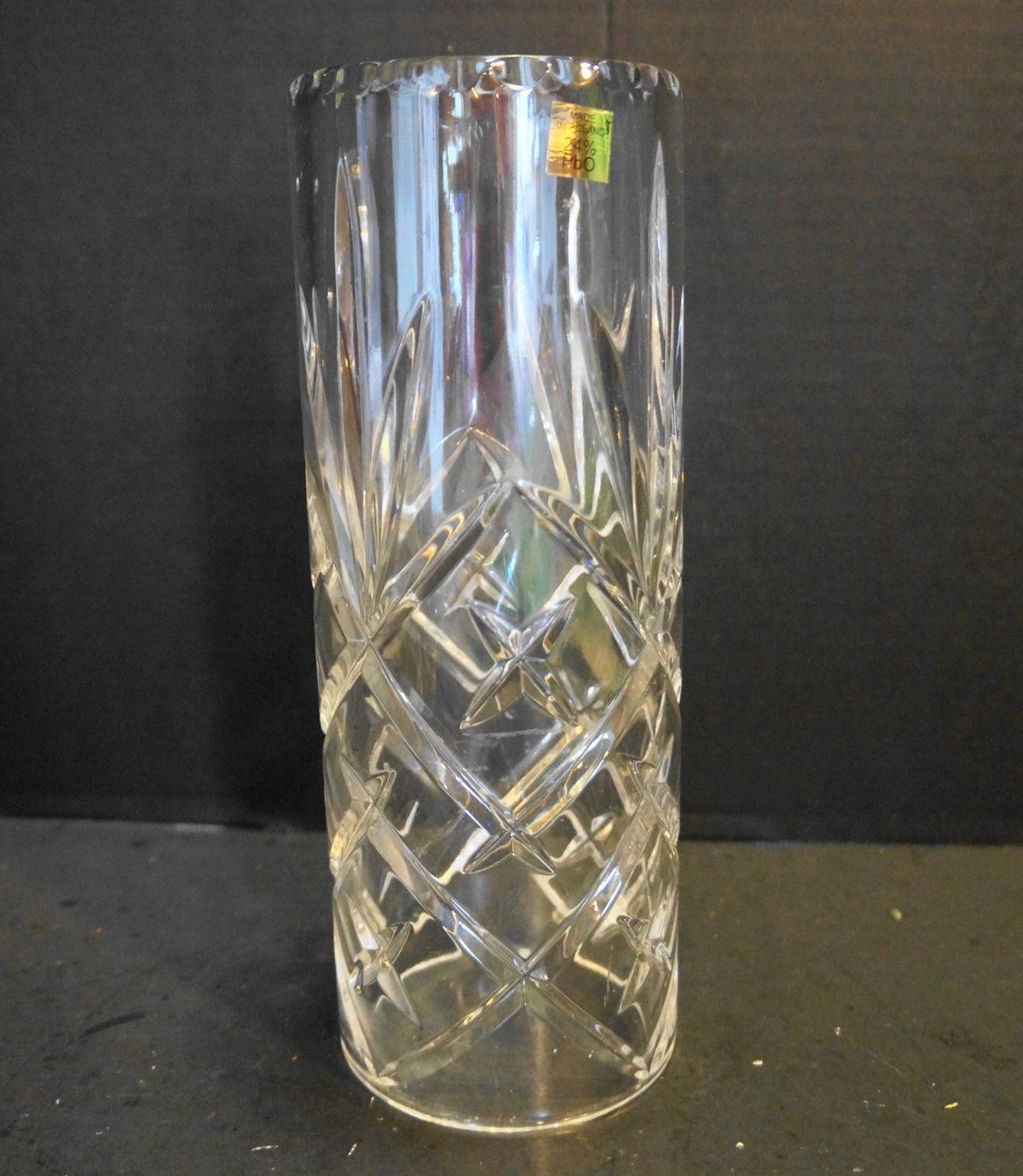 Ceska Tradition Mouth Blown Hand Cut Crystal Hurricane Candle Lamp Poland