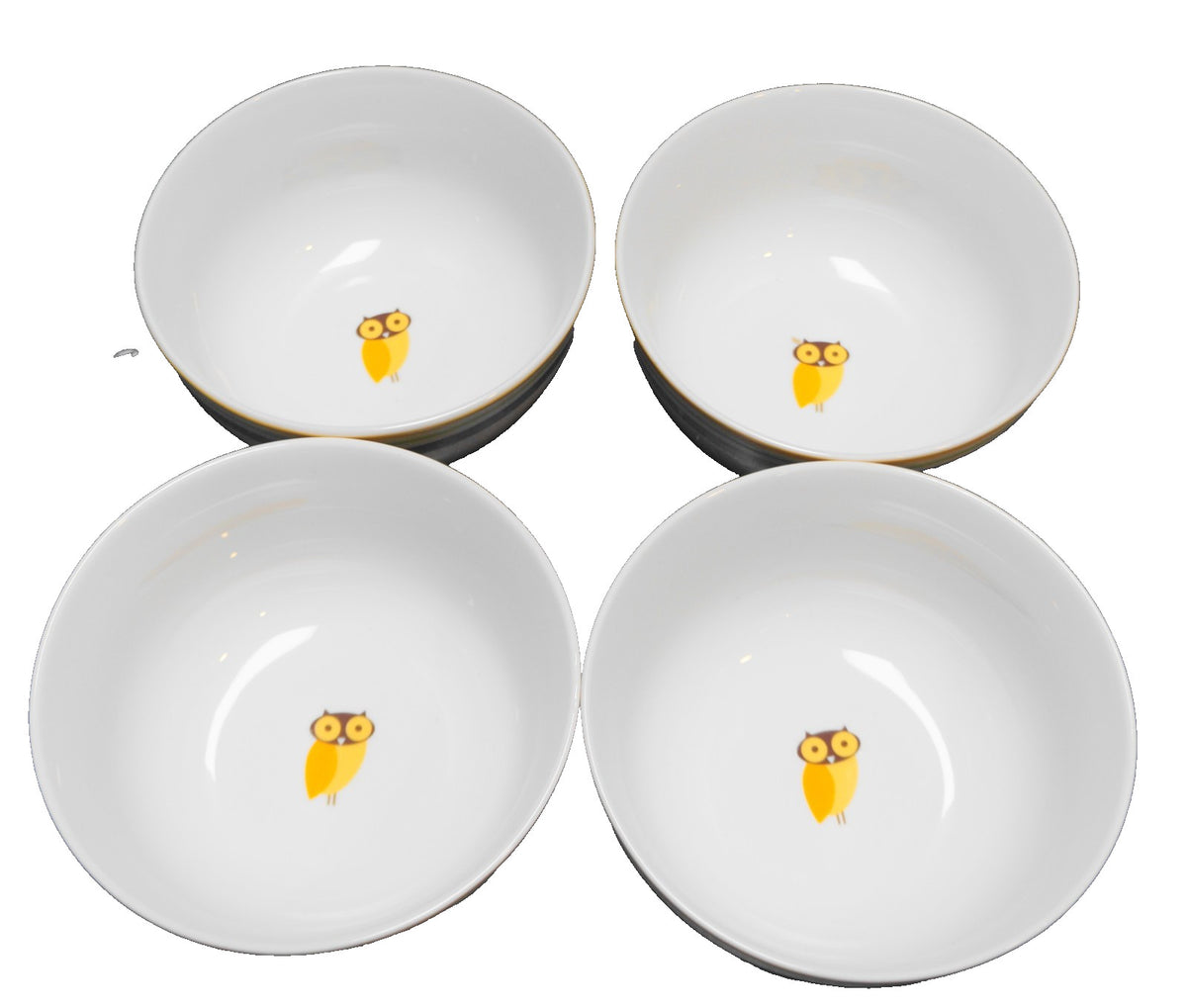 Rachael Ray Little Hoot Soup Cereal Bowls Set of 4 5 5/ 8"