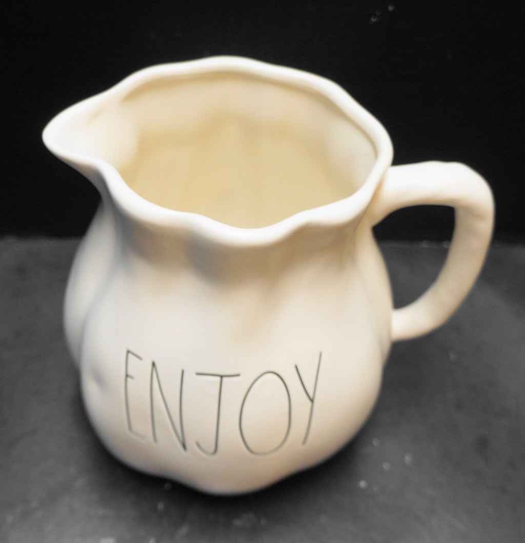 Rae Dunn Enjoy Pumpkin Shaped Pitcher 2020 Magenta Farmhouse