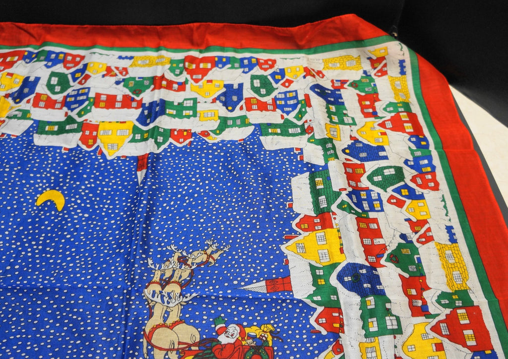 Ginnie Johansen Christmas Scarf 1988 Cotton Print