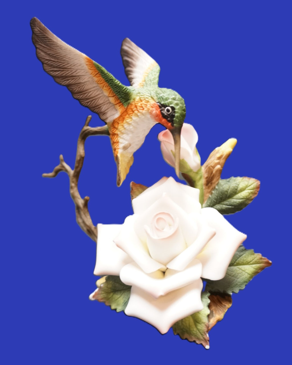 Lefton Exclusive Hummingbird and Rose Figurine #11371