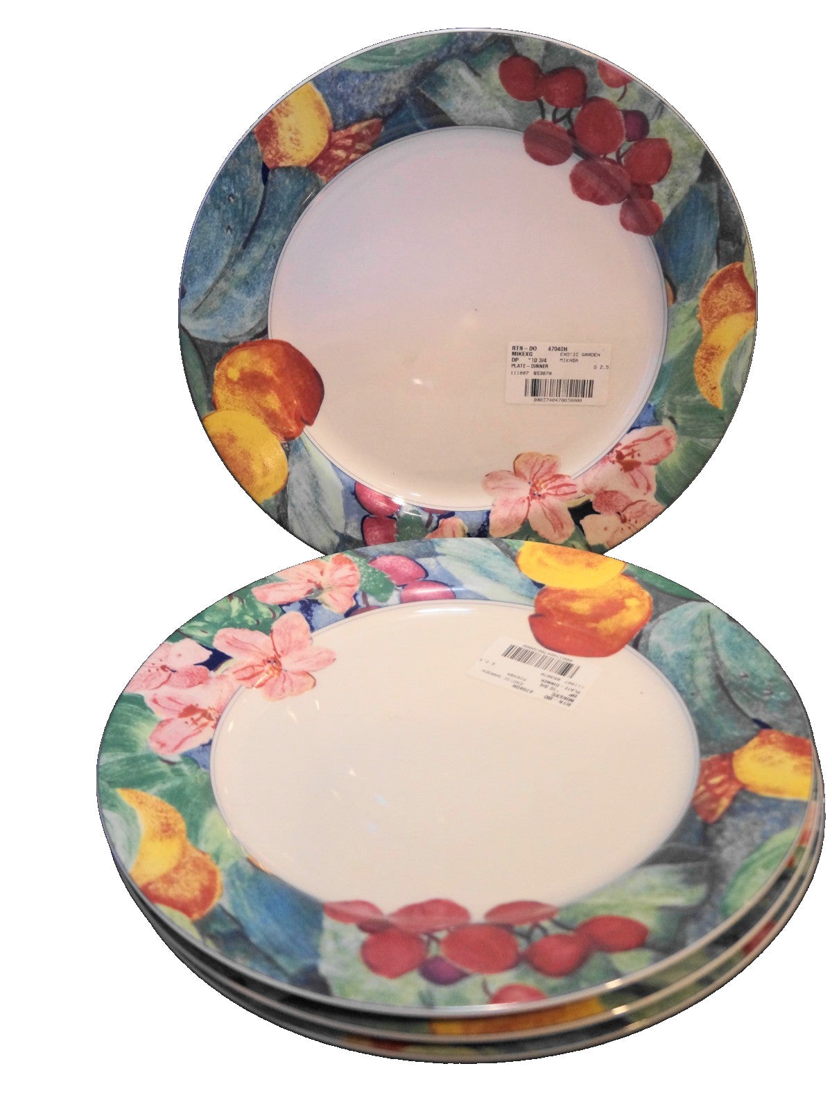 Mikasa Exotic Garden Dinner Plates Set of 4