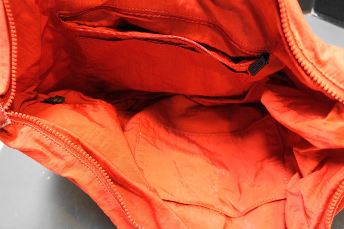 Rebecca Minkoff Red Nylon Tote Bag Zip Top Leather Handles