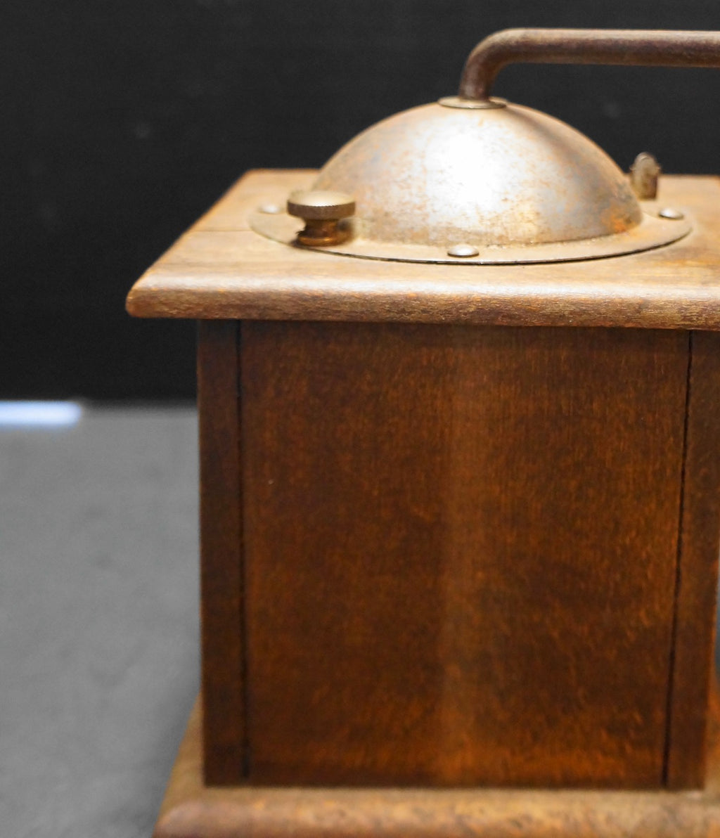 Vintage Wooden Hand Crank Coffee Grinder