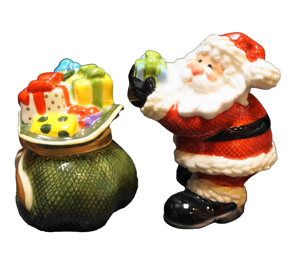 Fitz and Floyd Gifts from Santa Salt Pepper Shakers 2005
