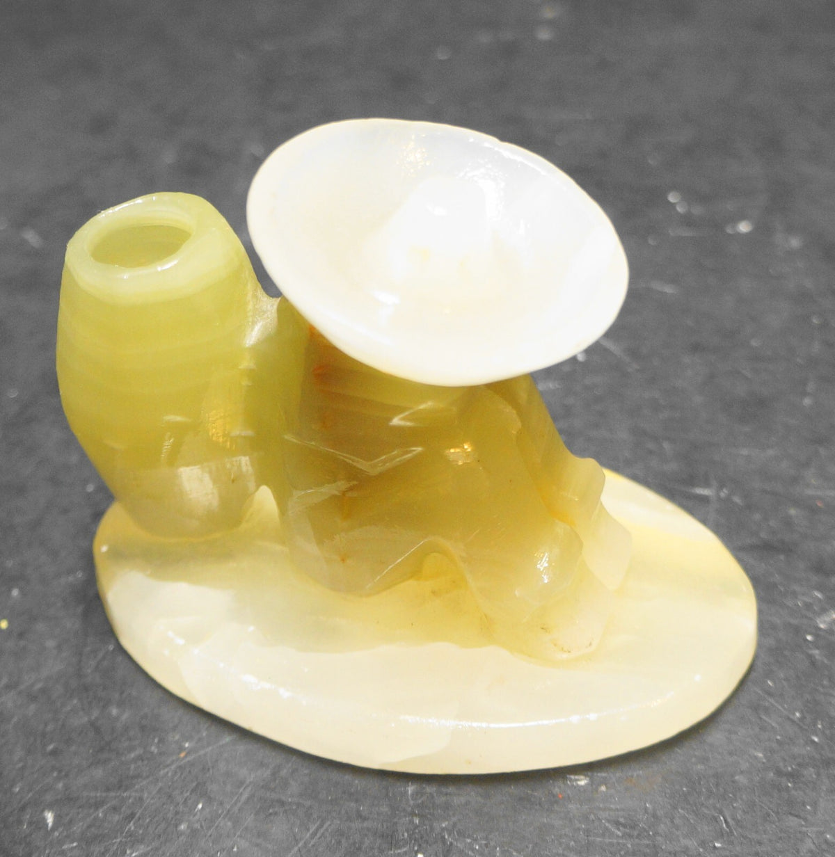 Mexican Siesta Sleeping Man Toothpick Candle Pen Holder Onyx Marble 3.5 in Base