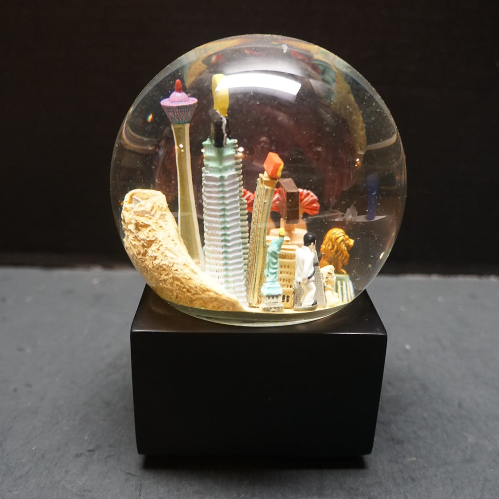 Saks Fifth Avenue Cityscape Snow Globe Las Vegas Music Box